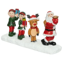 Personnage Et Accessoire Pour Village|FEERIC LIGHTS Figurine pour village (H6,5 cm) Père Noël et Lutins