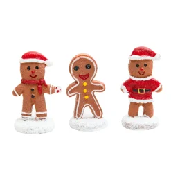 Personnage Et Accessoire Pour Village|FEERIC LIGHTS Figurines Pain d'épices (H5 cm) Biscuits de Noël