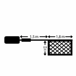 Guirlande Lumineuse|KAEMINGK Filet lumineux à piles 1,80 m 192 LED Durawise Blanc froid
