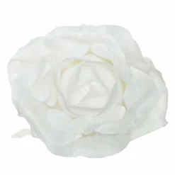 Décoration De Sapin|KAEMINGK Fleur de Noël avec crochet (D28 cm) Rosine Blanc