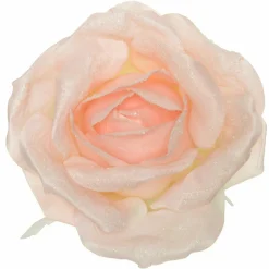 Décoration De Sapin|KAEMINGK Fleur de Noël avec crochet (D28 cm) Rosine Rose poudré