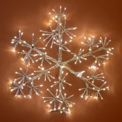 Déco Et Objet De Noël|Déco Et Objet Lumineux|KAEMINGK Flocon de Noël lumineux 192 LED (H48 cm) Flash Blanc chaud