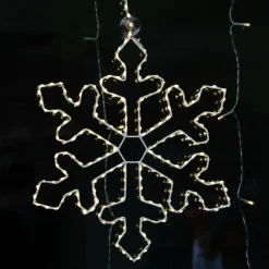 Déco Et Objet De Noël|Déco Et Objet Lumineux|EMINZA Flocon lumineux à suspendre 220 LED (D37 cm) Everest Blanc chaud