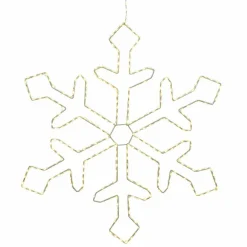 Déco Et Objet De Noël|Déco Et Objet Lumineux|EMINZA Flocon lumineux à suspendre 220 LED (D37 cm) Everest Blanc chaud