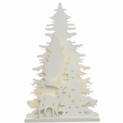 Déco Et Objet De Noël|Déco Et Objet Lumineux|KAEMINGK Foret illuminée à piles 20 LED (H36 cm) Nordique Blanc chaud