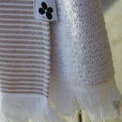 Linge De Bain|Fouta|L'effet papillon Fouta coton et éponge (95 x 180 cm) Naël Corail Orange