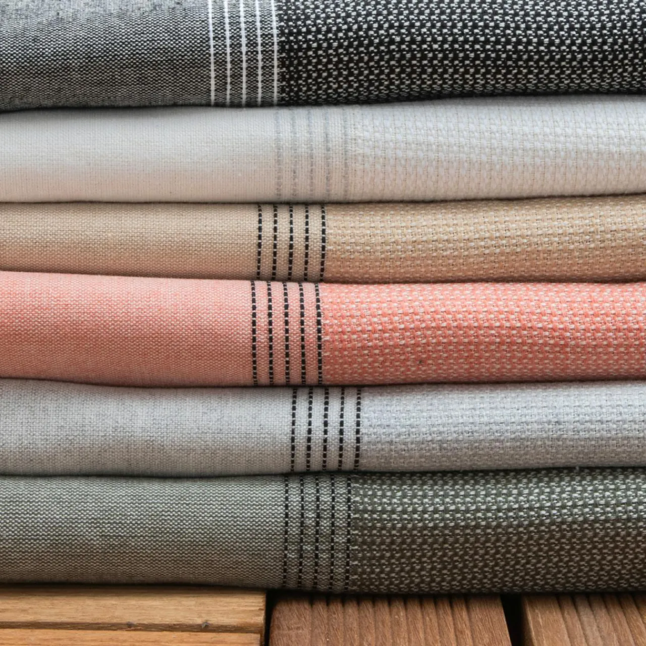 Linge De Bain|Fouta| Fouta coton recyclé (100 x 200 cm) Beach Vert kaki