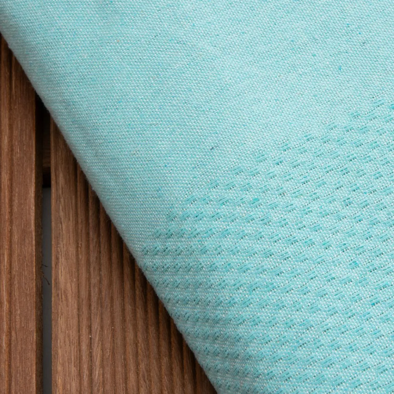 Linge De Bain|Fouta| Fouta coton recyclé (200 x 200 cm) Ecume Bleu turquoise