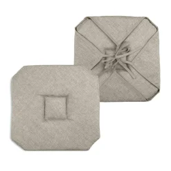 Galette De Chaise|STOF Galette de chaise carrée à rabats (40 x 40 cm) Béa Taupe clair