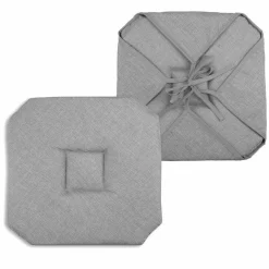 Galette De Chaise|STOF Galette de chaise carrée à rabats (40 x 40 cm) Béa Grise Gris clair