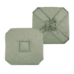Galette De Chaise|LOVELY CASA Galette de chaise carrée à rabats (40 x 40 cm) Béa Vert lichen Vert olive