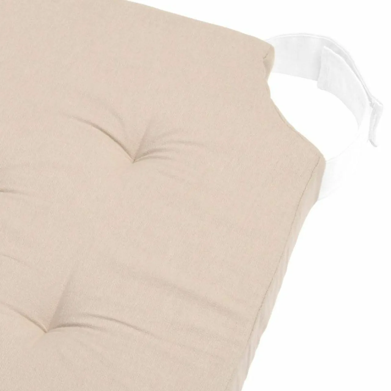 Galette De Chaise|STOF Galette de chaise carrée scratch (38 x 38 cm) Duo Beige