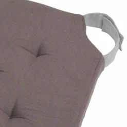 Galette De Chaise|STOF Galette de chaise carrée scratch (38 x 38 cm) Duo Gris foncé