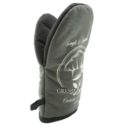 Accessoire Cuisine|douceur d'intu017drieur Gant de cuisine coton (24.5 x 14.5 cm) Grand Chef Gris