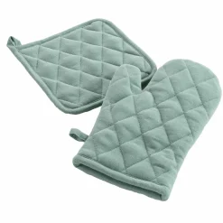 Accessoire Cuisine|douceur d'intu017drieur Gant et manique coton Ardenia uni Vert sauge