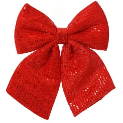 Décoration De Sapin|KAEMINGK Grand Noeud de Noël (H32 cm) Sequins Rouge