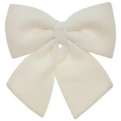 Personnage, Objet Grand Format|Décoration De Sapin|JJA Grand nœud de Noël en laine (H43 cm) Prestige Blanc