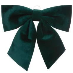 Décoration De Sapin|JJA Grand nœud de Noël (H35 cm) Prestige velours Vert sapin