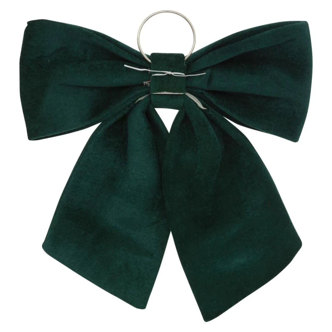 Personnage, Objet Grand Format|Décoration De Sapin|JJA Grand nœud de Noël (H72 cm) Prestige velours Vert sapin