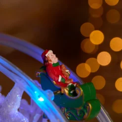 Village De Noël Lumineux|KAEMINGK Grande roue lumineuse et musicale Merry Christmas