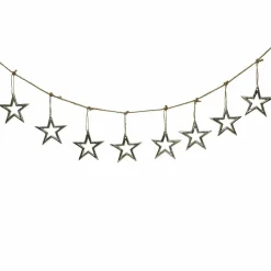 Guirlande Déco|Guirlande De Sapin|KAEMINGK Guirlande déco en métal (1 m) Farandole d'étoiles Argent