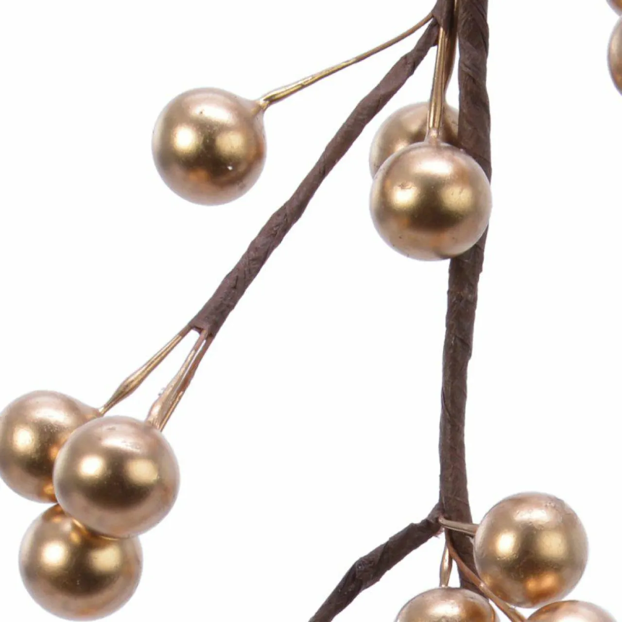 Guirlande En Sapin Artificiel|KAEMINGK Guirlande de Baie laquée (125 cm) Célénia Champagne Or