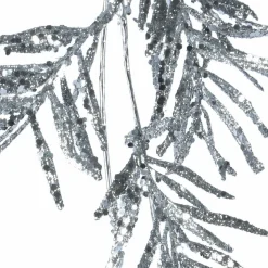 Guirlande En Sapin Artificiel|KAEMINGK Guirlande de feuille (150 cm) Glacier Argent