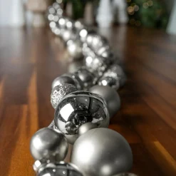 Guirlande Déco|Guirlande De Sapin|KAEMINGK Guirlande de Noël (180 cm) Boules de Noël Argent