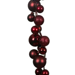 Guirlande Déco|Guirlande De Sapin|KAEMINGK Guirlande de Noël (180 cm) Boules de Noël Bordeaux