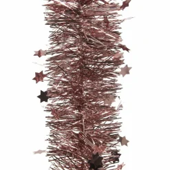 Guirlande De Sapin|KAEMINGK Guirlande de Noël (D10 cm) étoilée Alpine Vieux rose