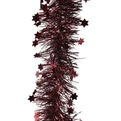Guirlande De Sapin|KAEMINGK Guirlande de Noël (D9 cm) étoilée Alpine Bordeaux