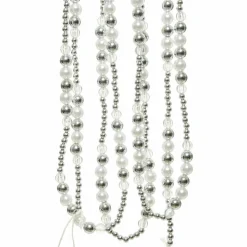 Guirlande De Sapin|KAEMINGK Guirlande de perle (240 cm) Bianca Argent