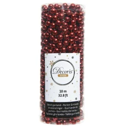 Guirlande De Sapin|KAEMINGK Guirlande de perle (10 m) Alpine Rouge