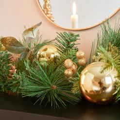 Guirlande En Sapin Artificiel|FEERIC LIGHTS Guirlande de sapin (200 cm) Feuilles d'eucalyptus Vert Sapin vert