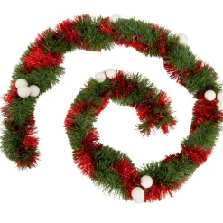 Guirlande En Sapin Artificiel|JJA Guirlande de sapin (270 cm) Festivités et Verte Rouge