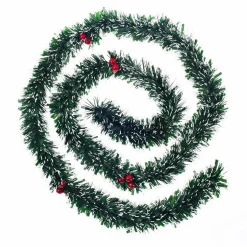 Guirlande En Sapin Artificiel|Feeric Lights & Christmas Guirlande de sapin (200 cm) Santa baie Vert enneigé Sapin enneigé