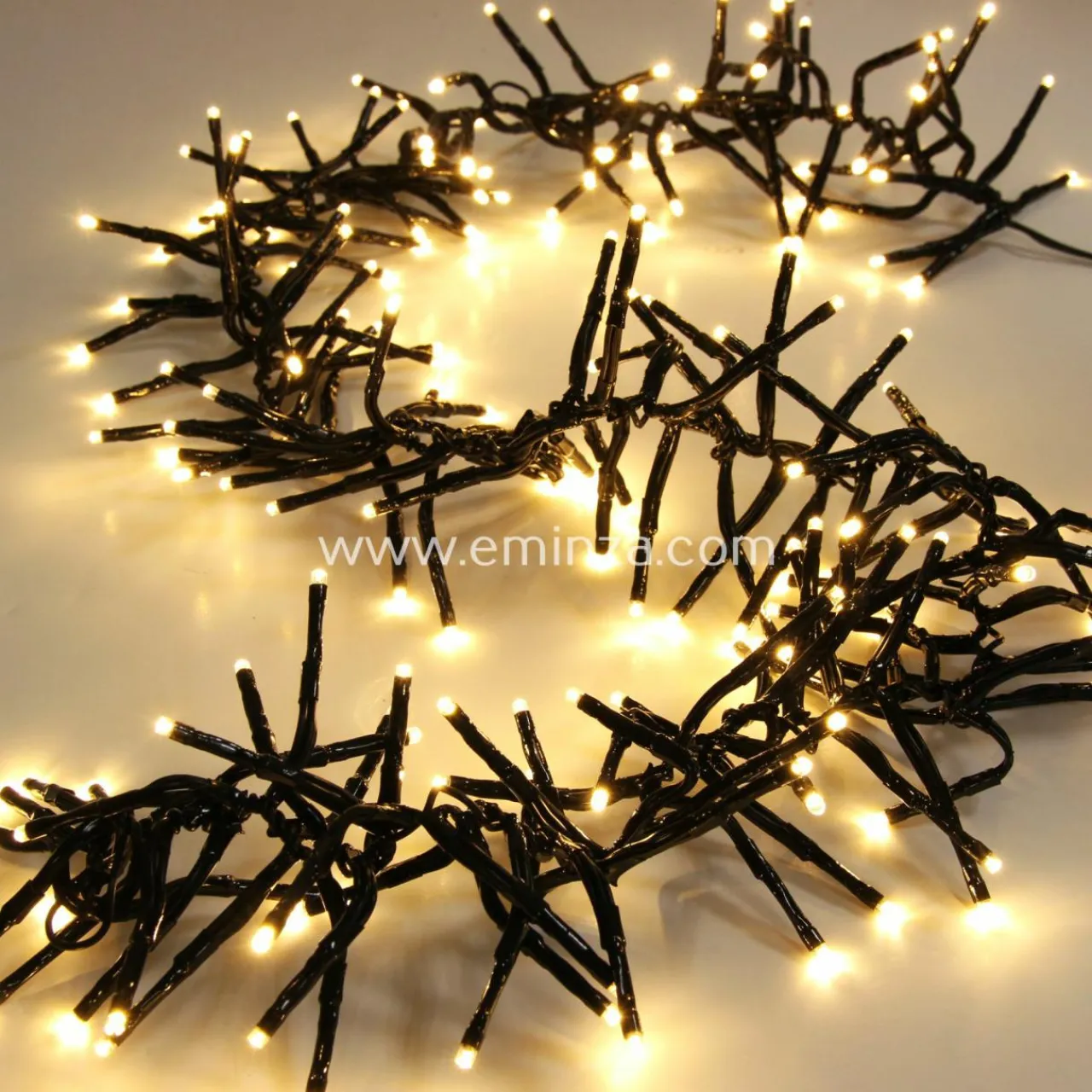 Guirlande Lumineuse|KOOPMAN Guirlande lumineuse 11 m 1512 LED câble noir Boa Blanc chaud Blanc Chaud - câble noir