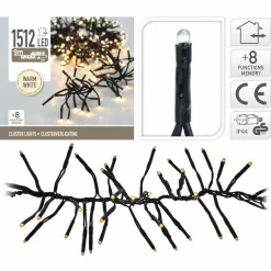 Guirlande Lumineuse|KOOPMAN Guirlande lumineuse 11 m 1512 LED câble noir Boa Blanc chaud Blanc Chaud - câble noir