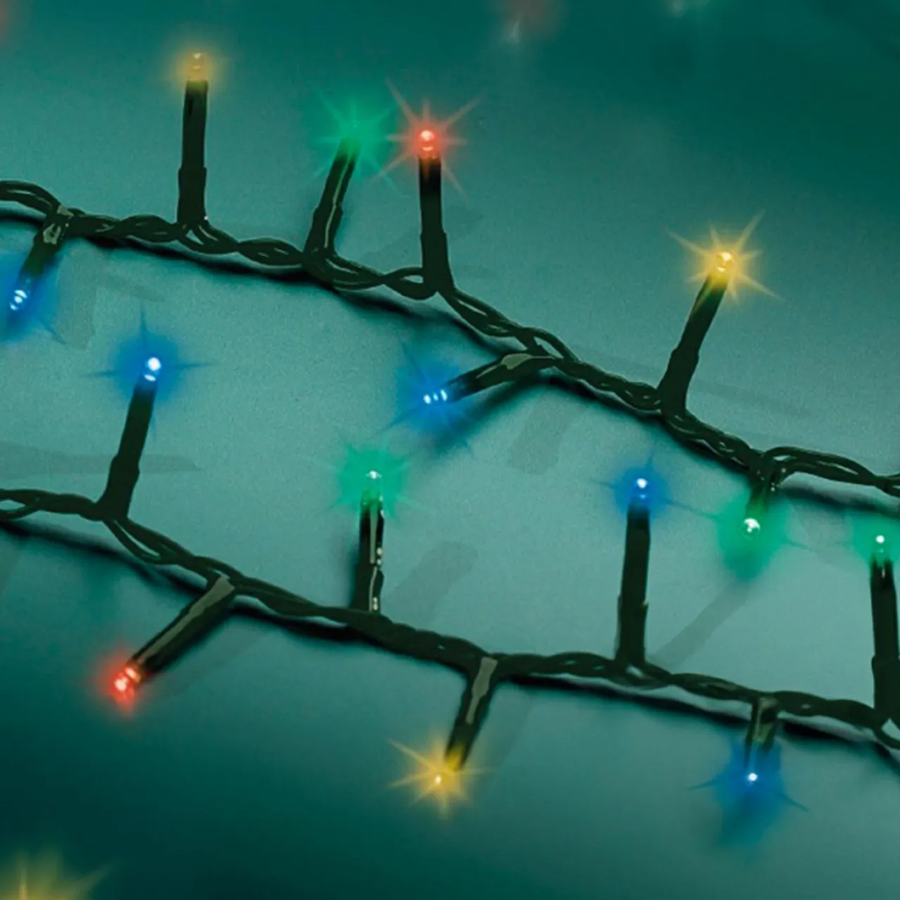 Guirlande Lumineuse|KAEMINGK Guirlande lumineuse 16 m 750 LED câble vert Luxe Multicouleur Multicolore - câble vert