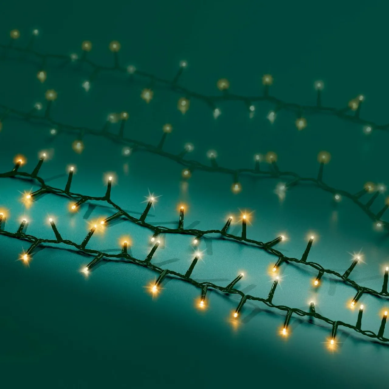 Guirlande Lumineuse Grand Format|Guirlande Lumineuse|KAEMINGK Guirlande lumineuse 22,5 m 1000 LED câble vert Luxe Blanc chaud et chaud doré Bicolore Blanc chaud / Chaud doré - câble vert