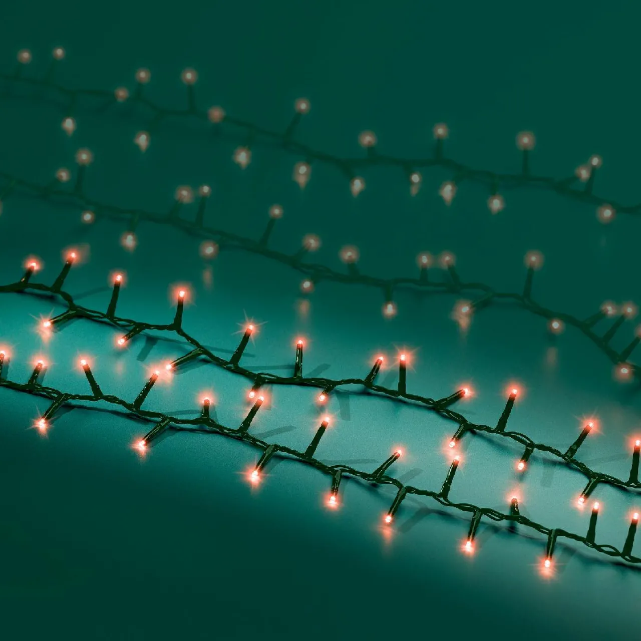 Guirlande Lumineuse Grand Format|Guirlande Lumineuse|KAEMINGK Guirlande lumineuse 22,5 m 1000 LED câble vert Luxe Rouge Rouge - câble vert