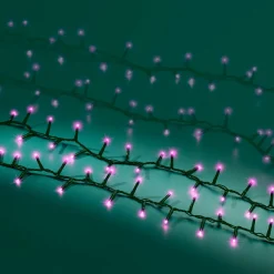 Guirlande Lumineuse|KAEMINGK Guirlande lumineuse 11 m 500 LED câble vert Luxe Rose Rose - câble vert