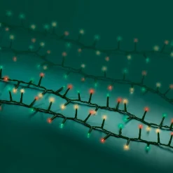 Guirlande Lumineuse|KAEMINGK Guirlande lumineuse 11 m 500 LED câble vert Luxe Tricolore Vert/Rouge/Blanc Tricolore Vert Blanc Rouge