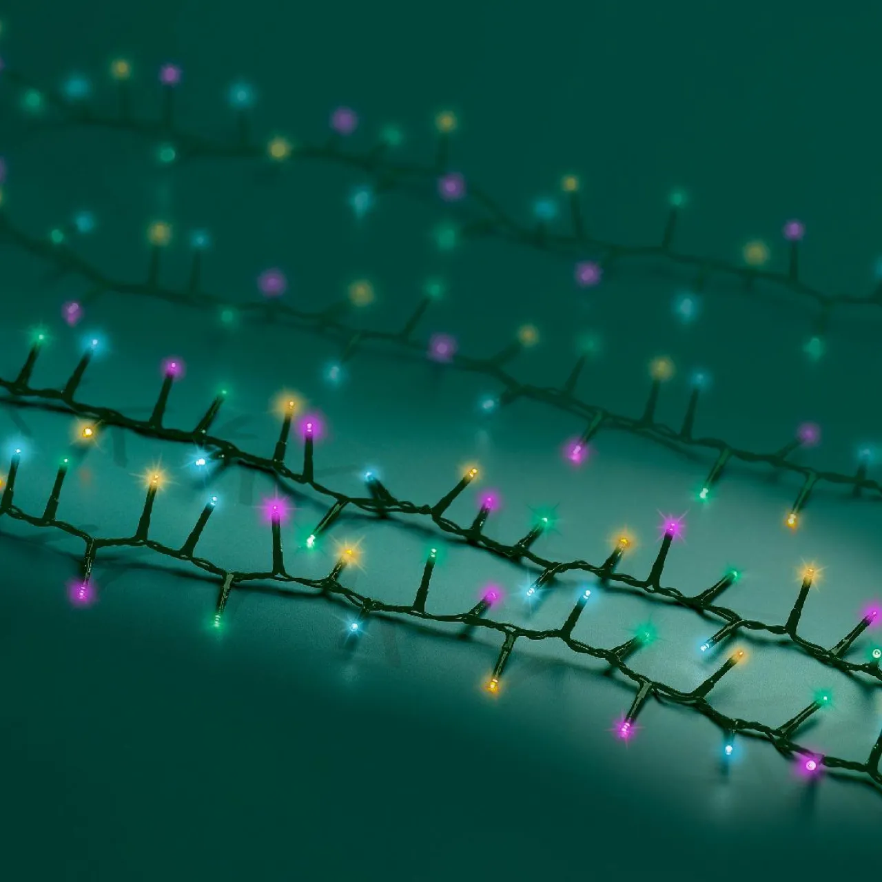 Guirlande Lumineuse|KAEMINGK Guirlande lumineuse 7,50 m 350 LED câble vert Luxe Multicolore pastel Multicolore Pastel Câble Vert