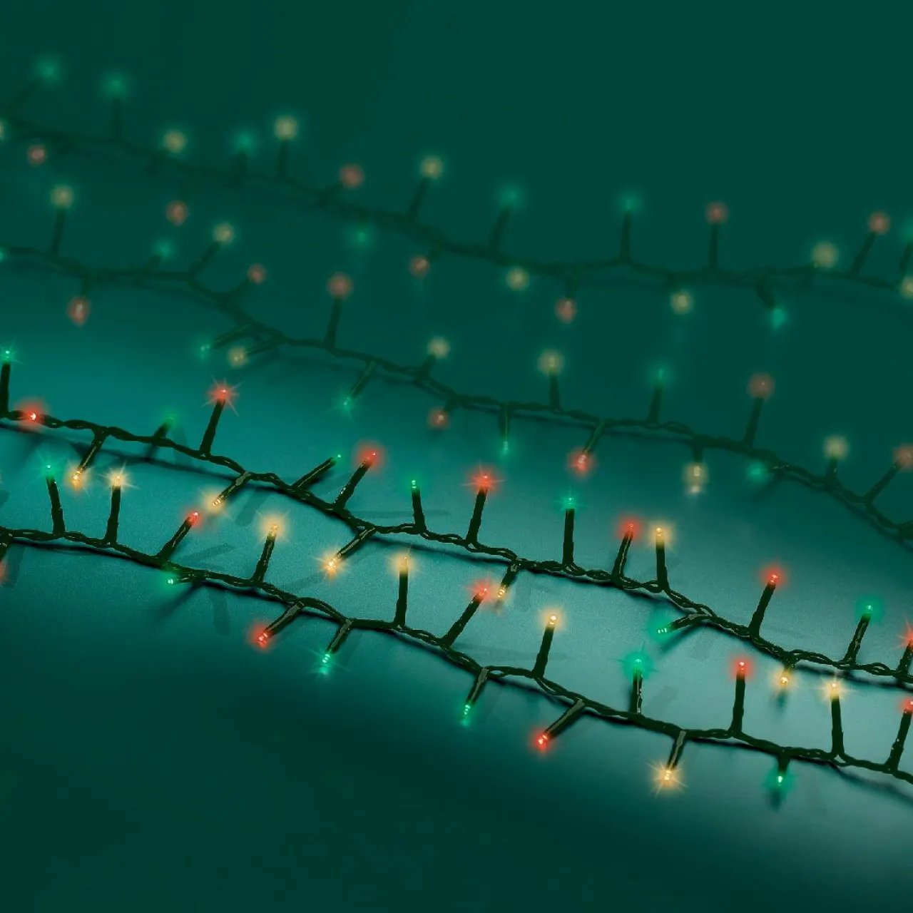 Guirlande Lumineuse|KOOPMAN Guirlande lumineuse 4,20 m 576 LED câble noir Luxe Multicolore Multicolore - câble noir