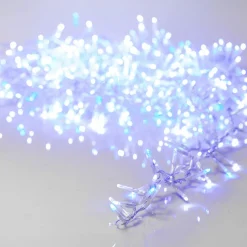 Guirlande Lumineuse|KAEMINGK Guirlande lumineuse 16 m 750 LED câble transparent Luxe Bicolore Blanc et bleu Bicolore Bleu / Blanc froid - câble transparent