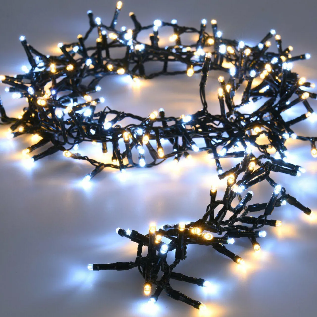 Guirlande Lumineuse|KAEMINGK Guirlande lumineuse 16 m 750 LED câble vert Luxe Bicolore Blanc chaud et froid Bicolore Blanc chaud / Chaud doré - câble vert