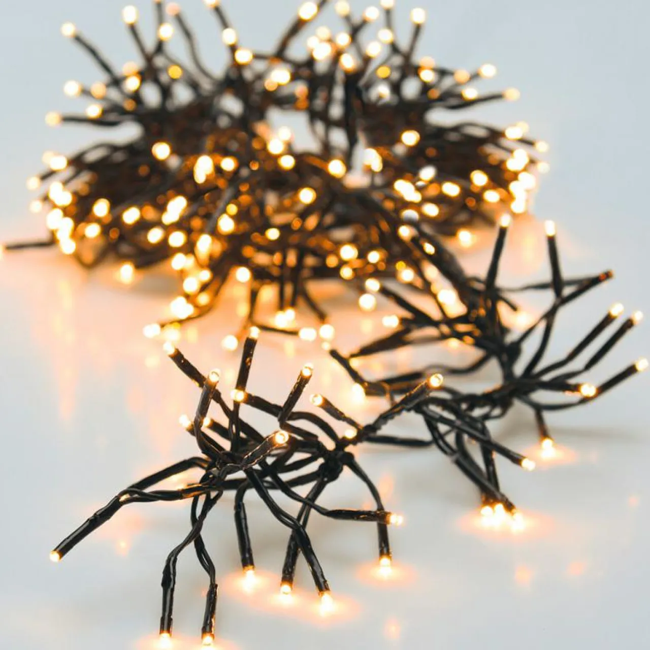 Guirlande Lumineuse|KOOPMAN Guirlande lumineuse 15 m 2016 LED câble noir Boa Blanc extra chaud Blanc très chaud - câble noir