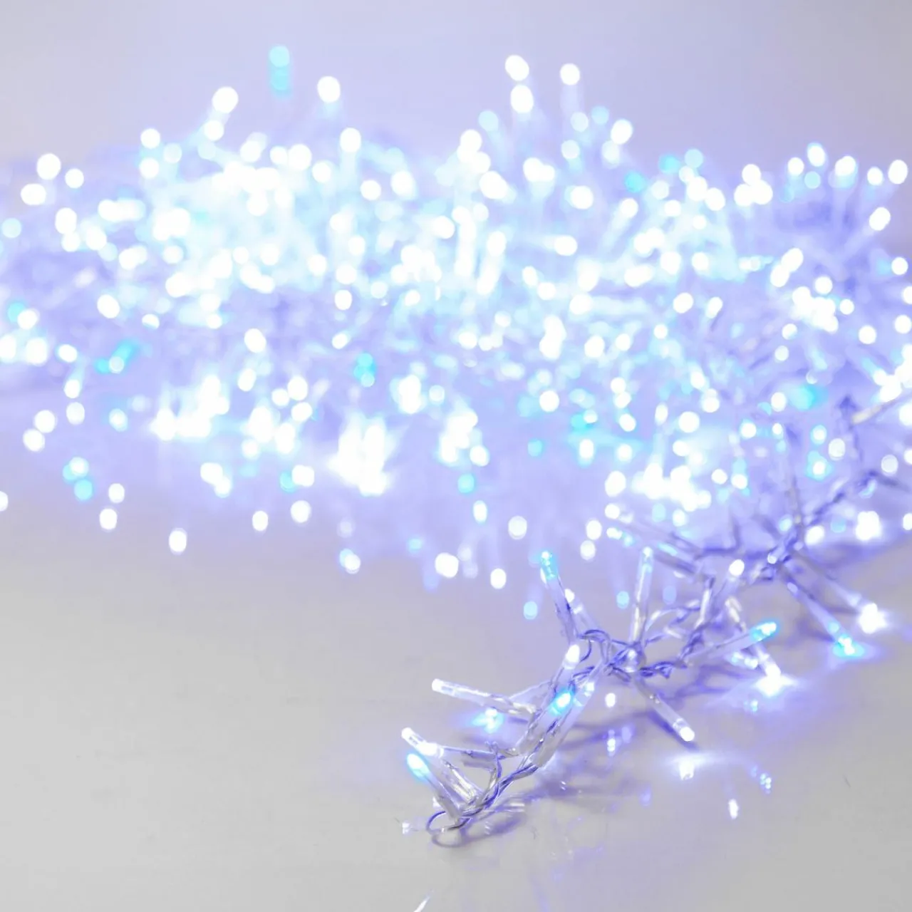Guirlande Lumineuse Grand Format|Guirlande Lumineuse|KAEMINGK Guirlande lumineuse 22,5 m 1000 LED câble transparent Luxe Bicolore Blanc et bleu Bicolore Bleu / Blanc froid - câble transparent