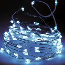 Guirlande Lumineuse|KOOPMAN Guirlande lumineuse 8 m 80 Micro LED Fil d'argent Blanc froid